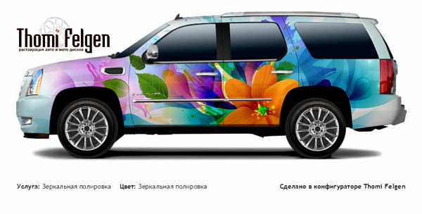 Cadillac Escalade 2008-2010 зеркальная полировка дисков от BMW 7 серии