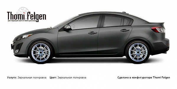 Mazda 3 Sedan 2010-2012 зеркальная полировка дисков Advan Racing