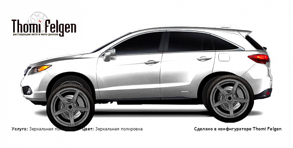 Acura RDX 2013-2015 зеркальная полировка дисков ADV1