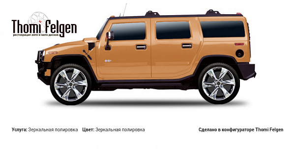 Hummer H2 зеркальная полировка дисков Infinity