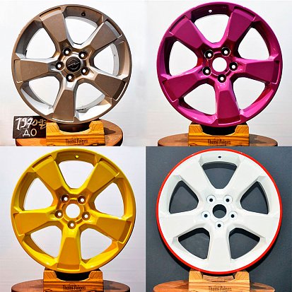 Образцы различных вариантов покраски дисков R18