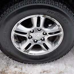 Покраска в серый металлик дисков Lexus