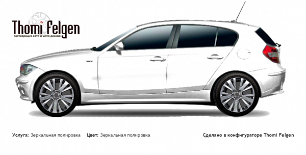 BMW 1e 87 2004-2010 зеркальная полировка дисков от