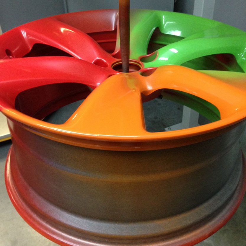 Покраска дисков в несколько цветов