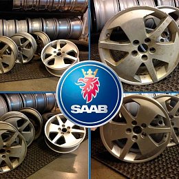 Зеркальная полировка дисков Ronal R17 от Saab