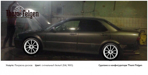 ххх покраска дисков Advan цвет сигнальный белый (RAL 9003)