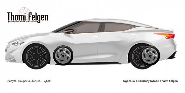 Nissan Maxima 2015 покраска дисков от Porsche цвет 
