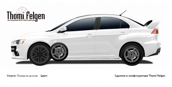Mitsubishi Lancer Evolution X 2009-2010 покраска дисков ADV1 цвет 