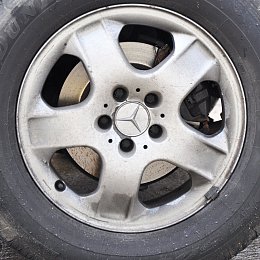 Порошковая покраска дисков Mercedes в тёмно серый металлик