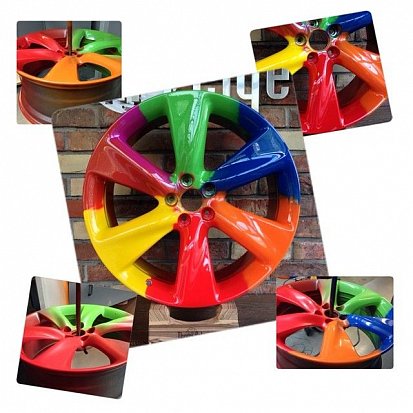 Диск  "Infiniti" покрашенный в разные цвета