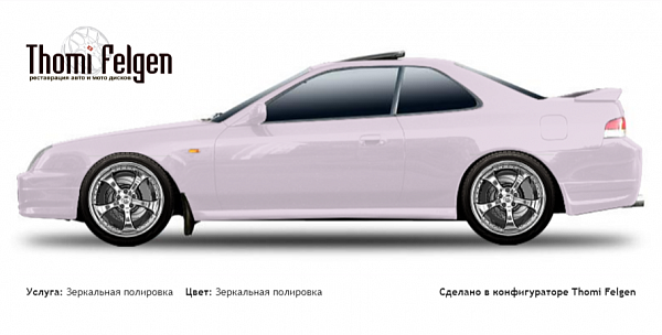 Honda Prelude 1997-2007 зеркальная полировка дисков TechArt Formula II