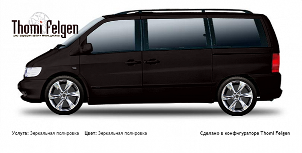 Mercedes Vito 1996-2002 зеркальная полировка дисков Infinity