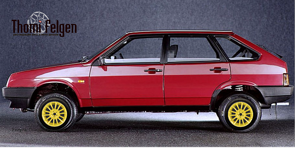 ваз 2109 покраска дисков Стандартный диск цвет цинково-жёлтый (RAL 1018)