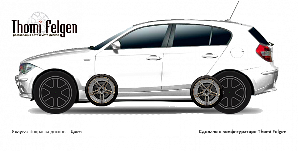 BMW 1e 87 2004-2010 покраска дисков AMG цвет 