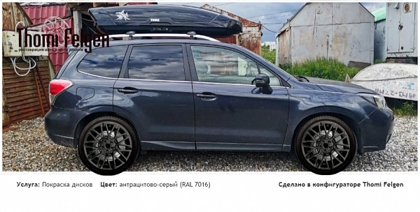 Форик покраска дисков Momo цвет антрацитово-серый (RAL 7016)