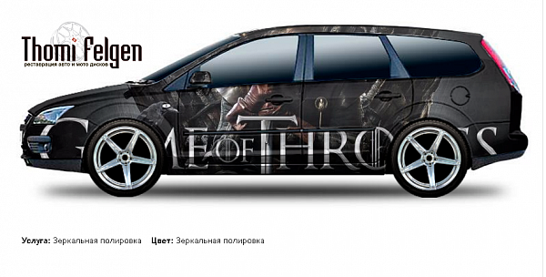 Ford Focus tournier II 2005-2009 зеркальная полировка дисков ADV1