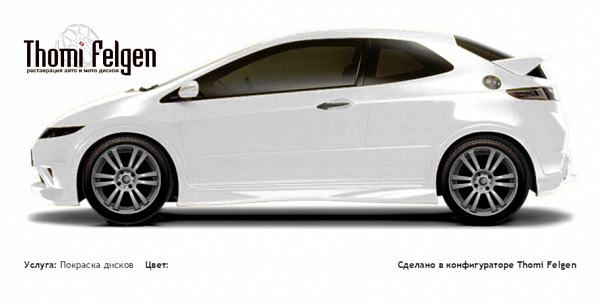 Honda Civic 3-door 2008-2010 покраска дисков A-Tech Schneider цвет 