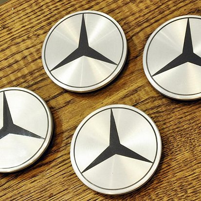 Изготовление колпачков и нанесение логотипа Mercedes