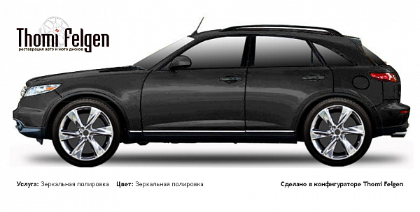 Infiniti FX 2003-2007 зеркальная полировка дисков Infinity