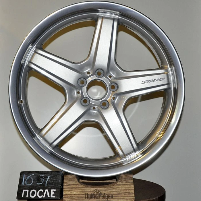 Зеркальная полировка дисков AMG, диаметром 21"