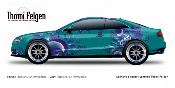 AUDI A5 2007-2011 зеркальная полировка дисков BBS
