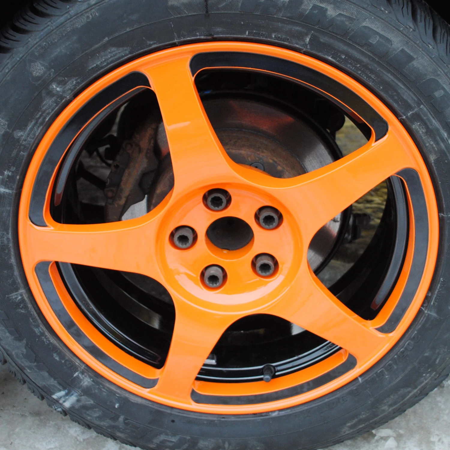 Покраска в 2 цвета дисков Toyota Celica