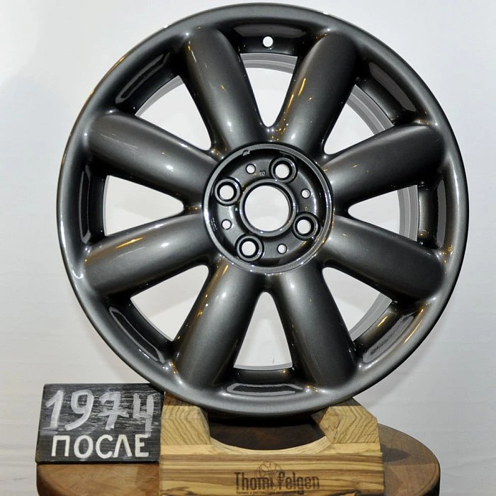 Покраска диска для MINI-cooper в темно-серый металлик