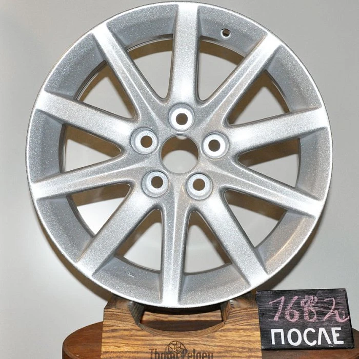 Порошковая покраска дисков R17 от Lexus в цвет бриллиант