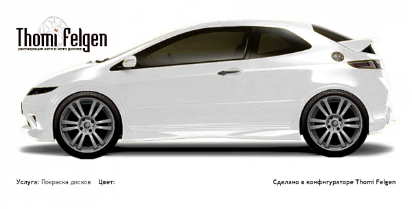 Honda Civic 3-door 2008-2010 покраска дисков A-Tech Schneider цвет 