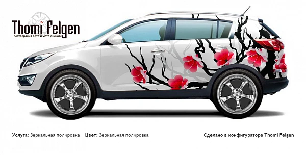 Kia Sportage NEW 2010-2015 зеркальная полировка дисков TechArt