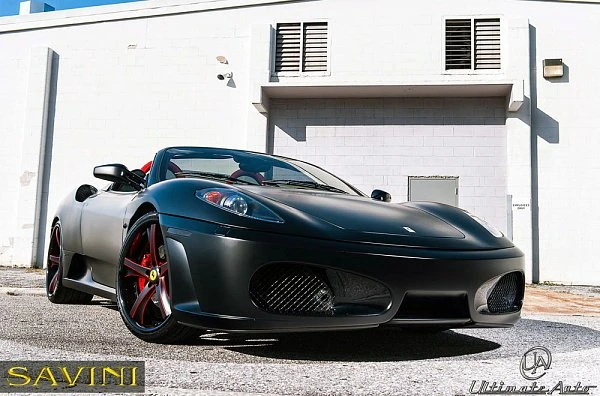 Матово-чёрный Ferrari F430 Spider от Ultimate Auto совместно с Savini Wheels Матово-чёрный Ferrari F430 Spider от Ultimate Auto совместно с Savini Wheels