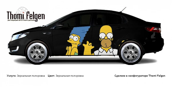 Kia Rio 2012-2015 зеркальная полировка дисков MAE