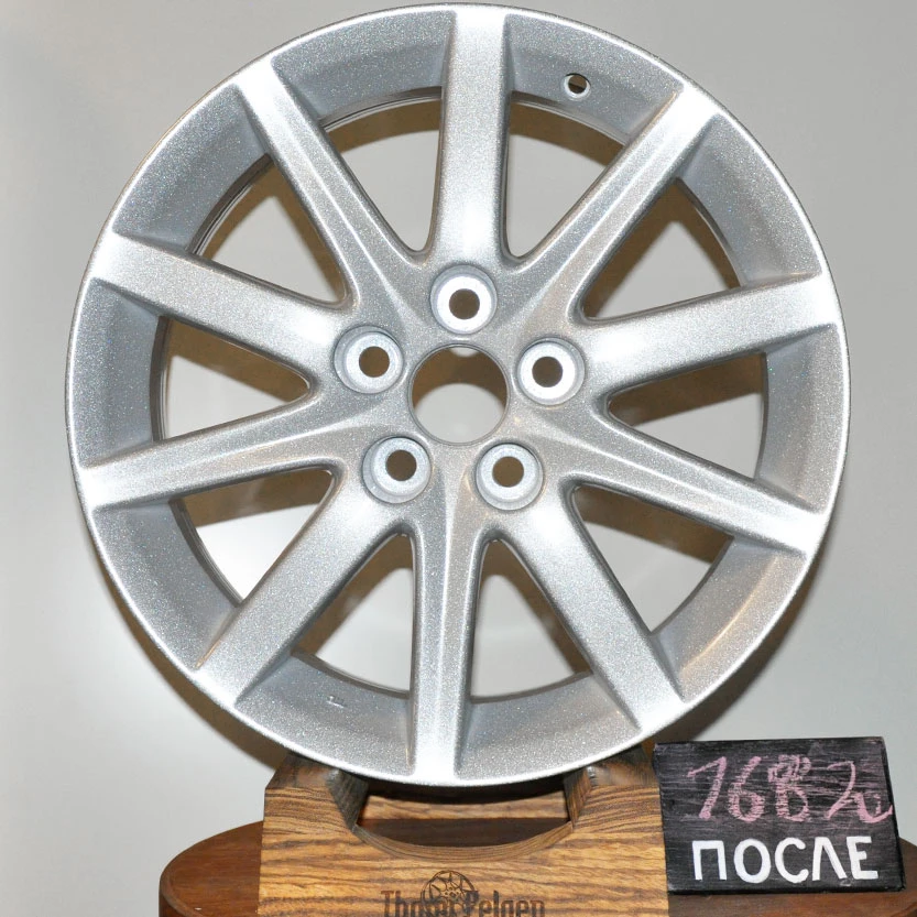 Порошковая покраска дисков R17 от Lexus в цвет бриллиант