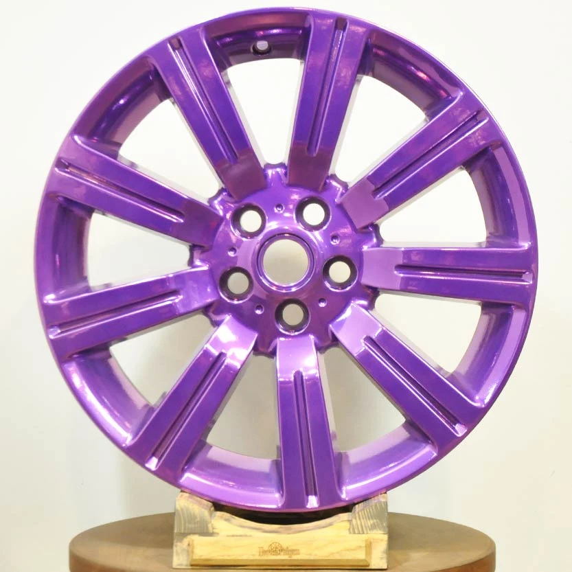 Покраска дисков Range Rover R20 в фиолетовый candy