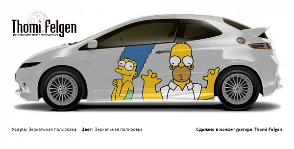 Honda Civic 3-door 2008-2010 зеркальная полировка дисков от BMW 7 серии