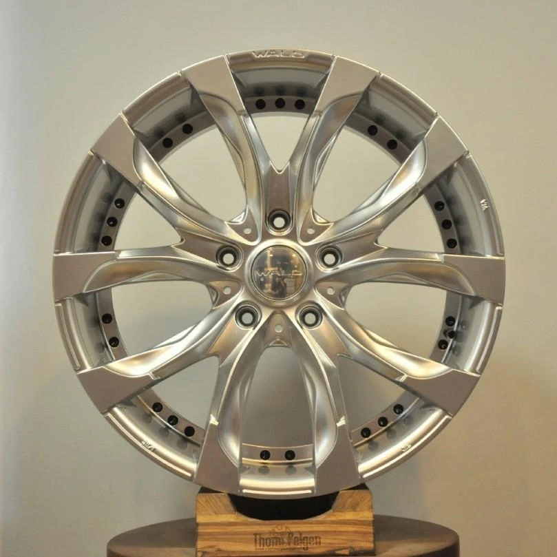 Покраска дисков WALD JARRET J11C R22 от Lexus LX570 в чёрный и белый
