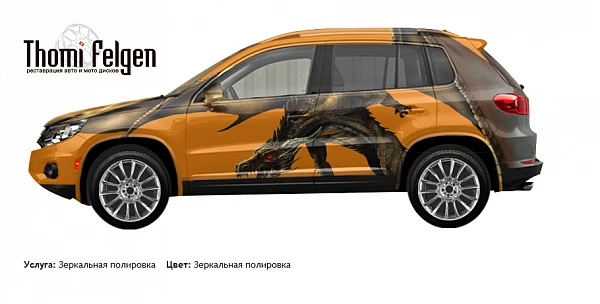 Volkswagen Tiguan 2013 зеркальная полировка дисков от BMW 7 серии