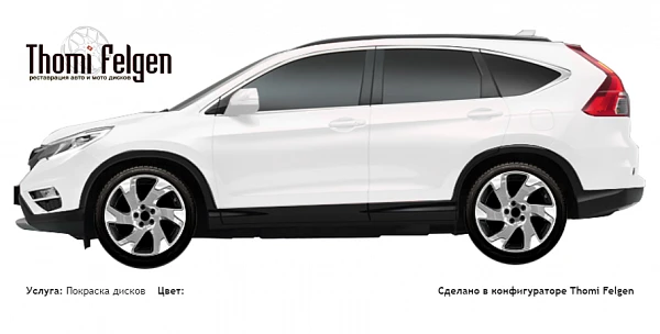 Honda CR-V 2015 комбинированная полировка с покраской дисков Volvo Ocean Race в цвет 