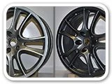 Литой диск Porsche - до и после порошковой покраски
