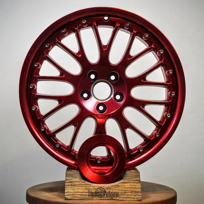 Зеркальная полировка и покраска в красный кэнди дисков BBS для Audi RS3