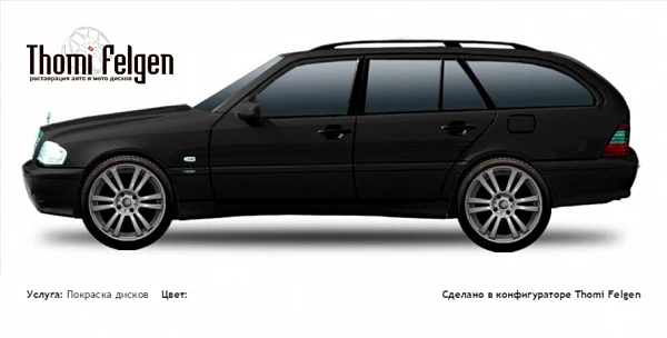 Mercedes C T202 1993-2000 покраска дисков A-Tech Schneider цвет 