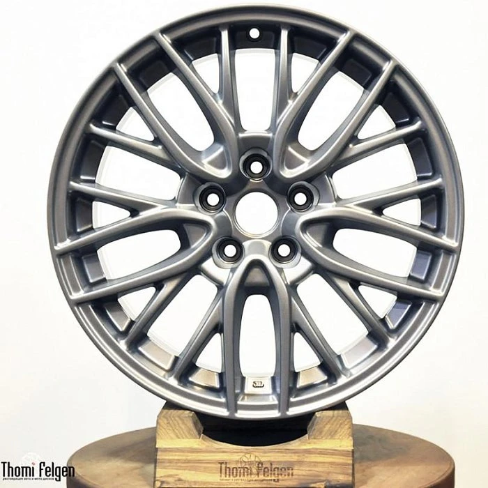 Покраска дисков Enkei R18 от Subaru Impreza в тёмно-серый