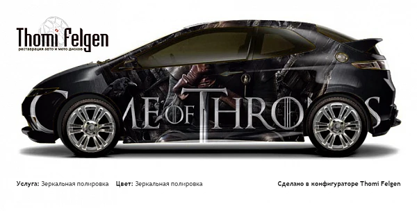  зеркальная полировка дисков от BMW 7 серии
