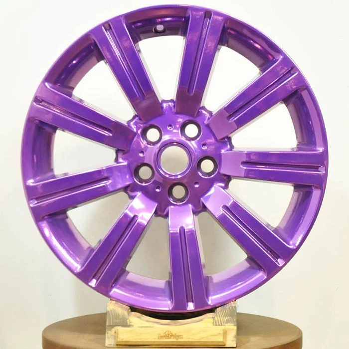 Покраска дисков Range Rover R20 в фиолетовый candy