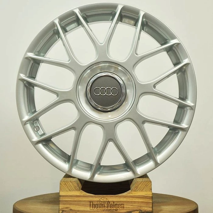 Порошковая покраска дисков BBS R17 и полировка с покраской колпачков от Audi